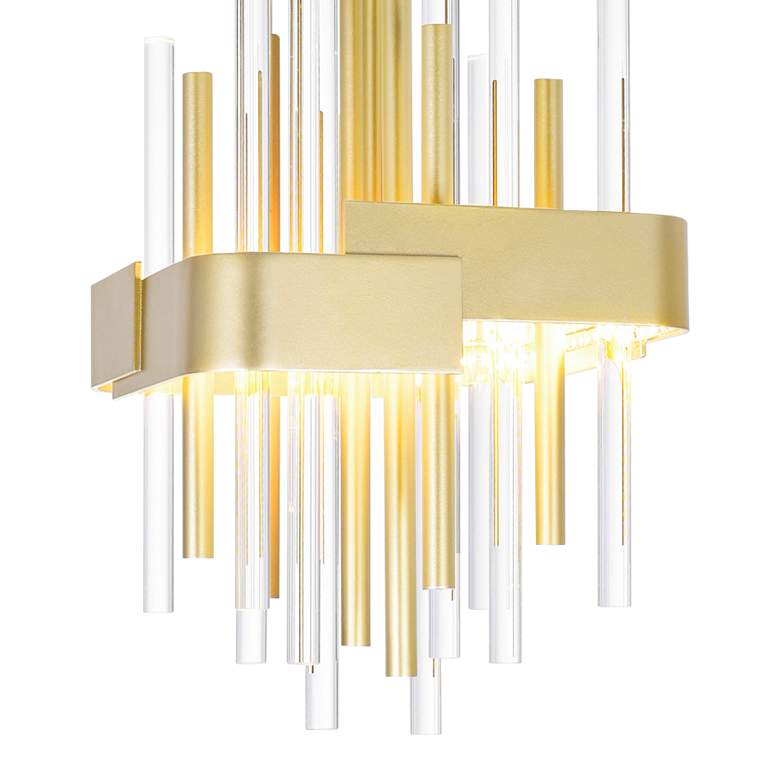 Image 2 Millipede 8" Wide Satin Gold LED Mini Pendant more views