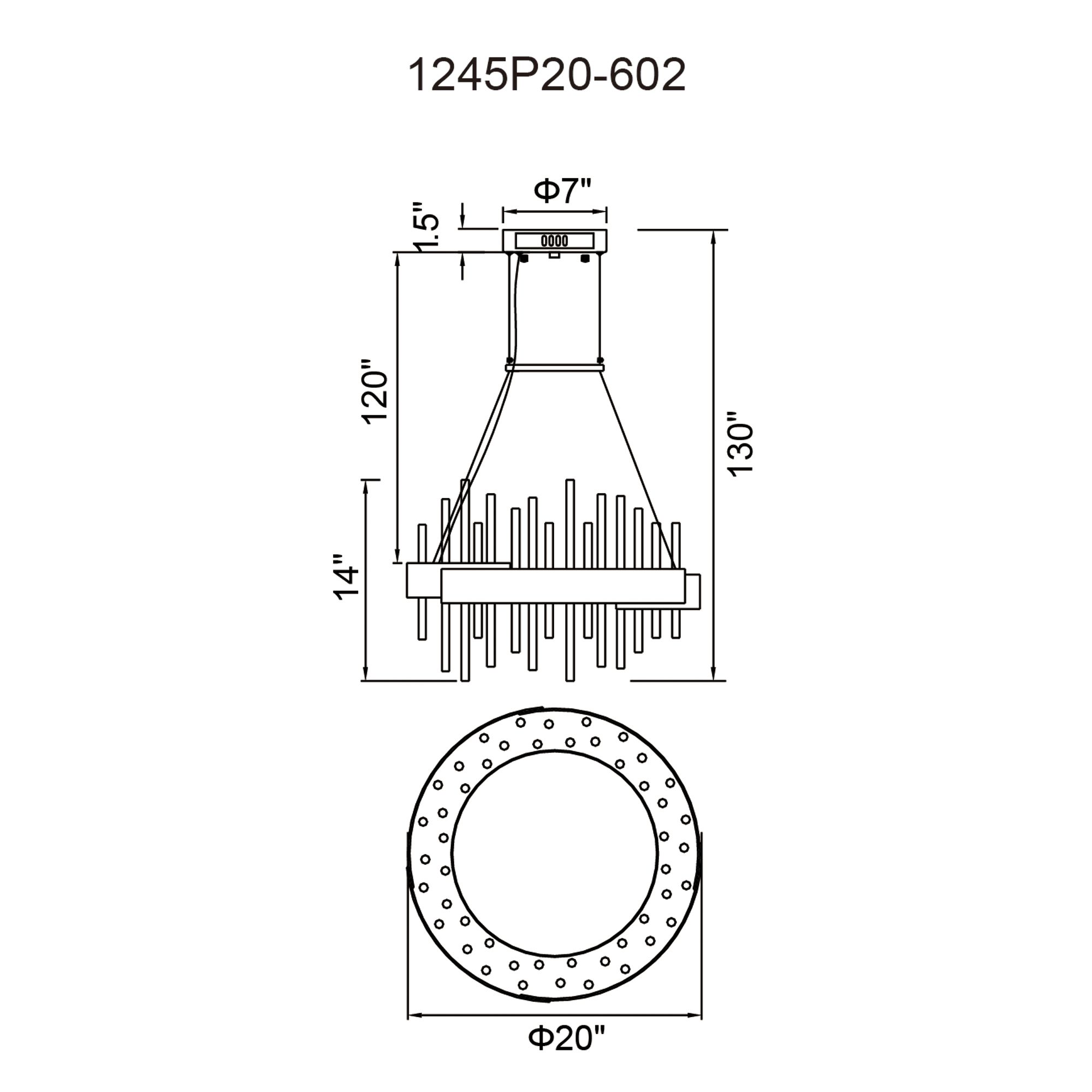 Millipede Integrated LED 20in Satin Gold Chandelier