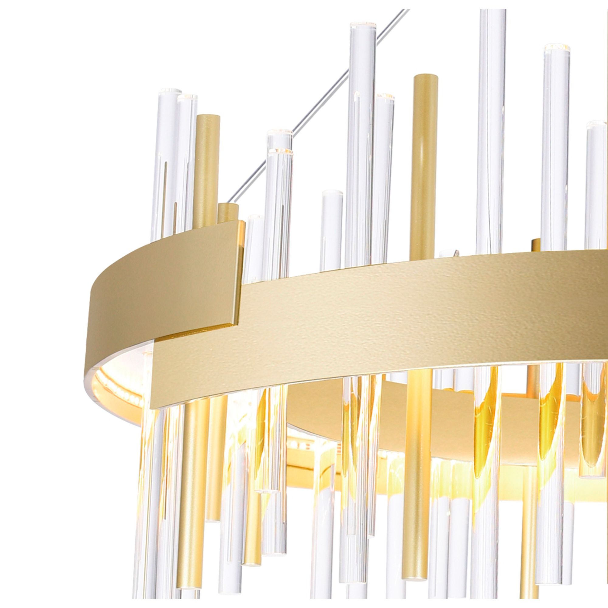 Image 2 Millipede Integrated LED 26in Satin Gold Chandelier more views