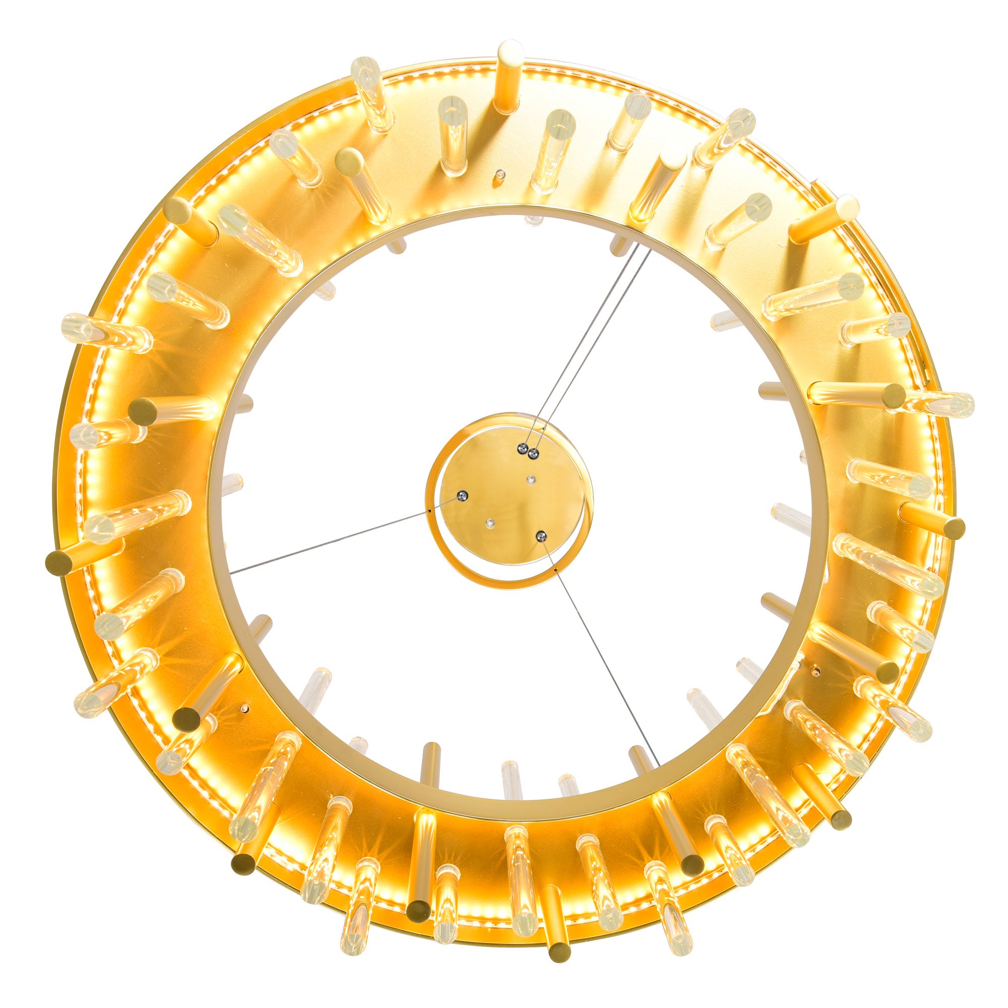 Image 4 Millipede Integrated LED 26in Satin Gold Chandelier more views