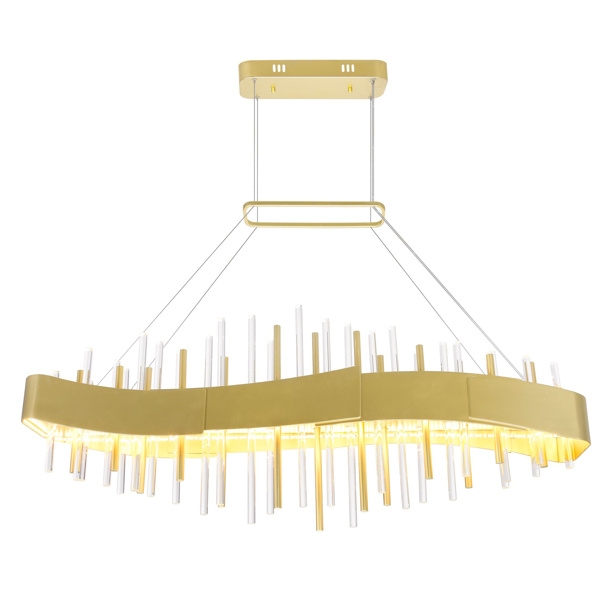 Image 2 Millipede Integrated LED 40in Satin Gold Chandelier more views