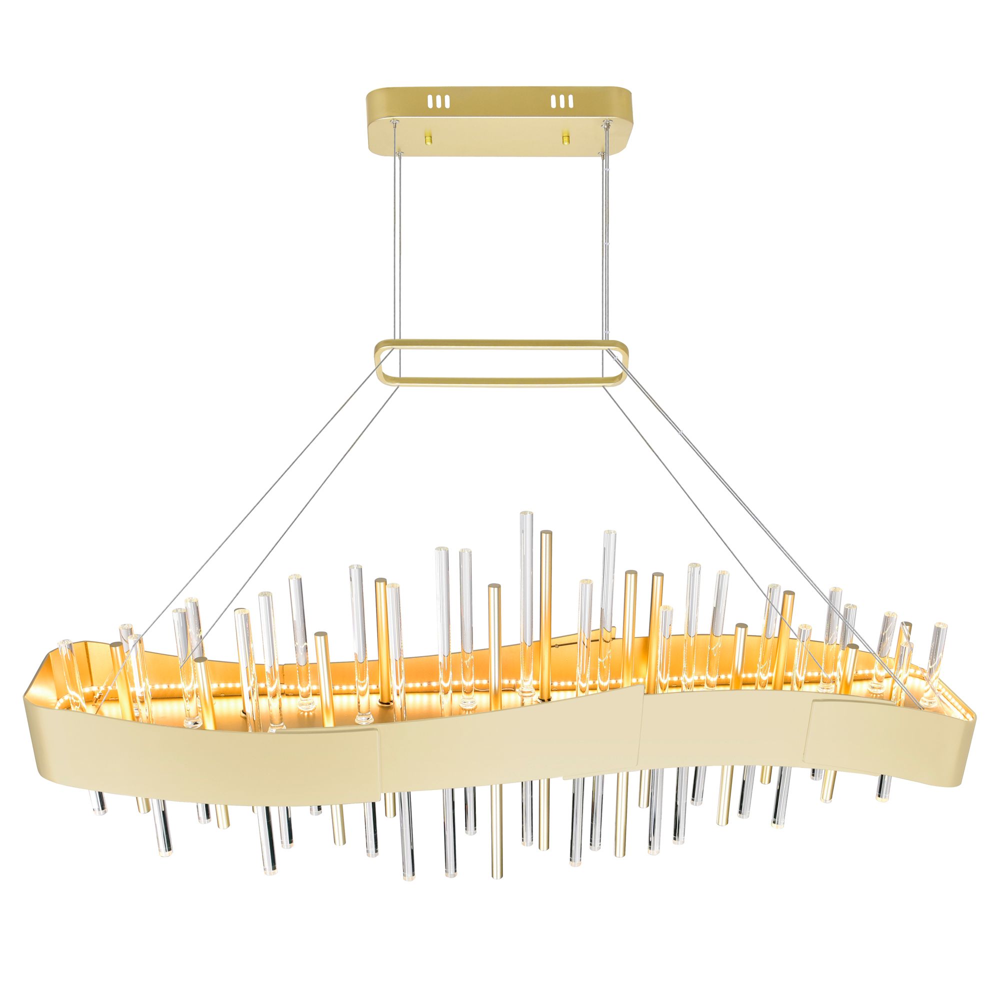 Image 3 Millipede Integrated LED 40in Satin Gold Chandelier more views