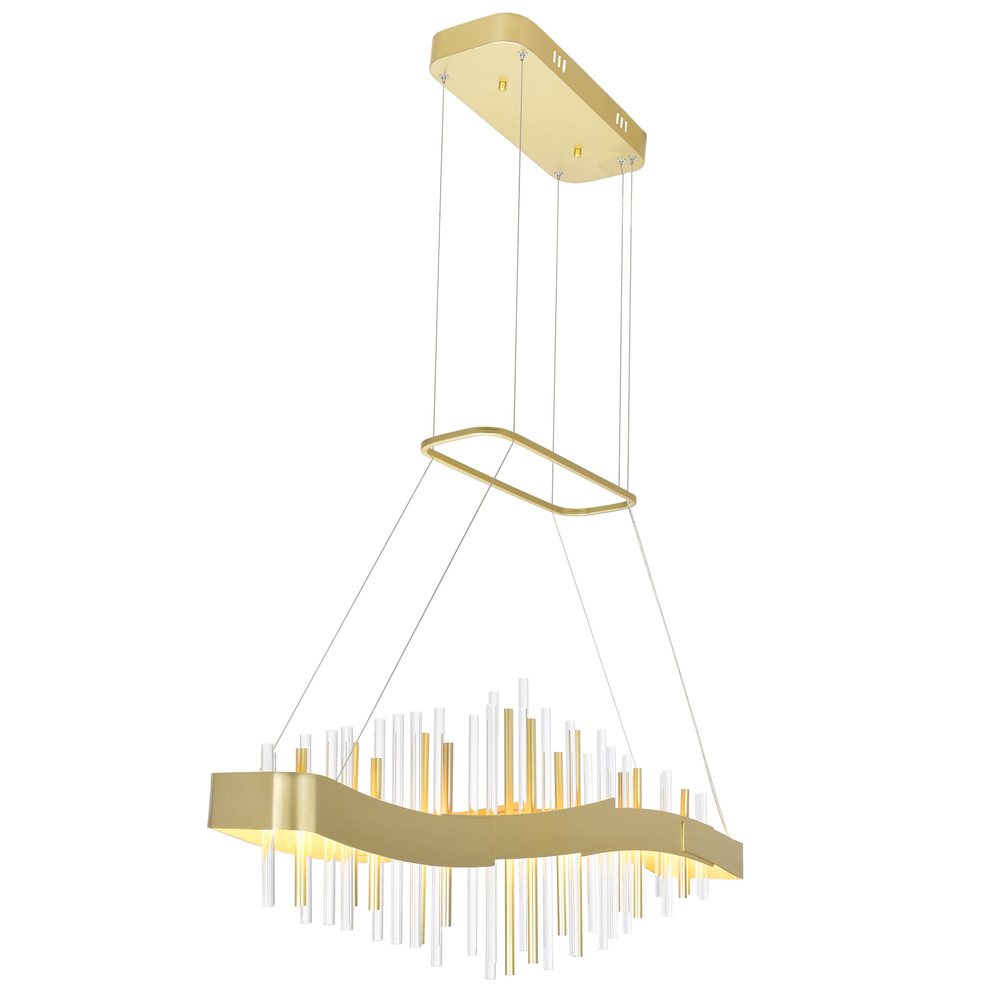 Image 4 Millipede Integrated LED 40in Satin Gold Chandelier more views
