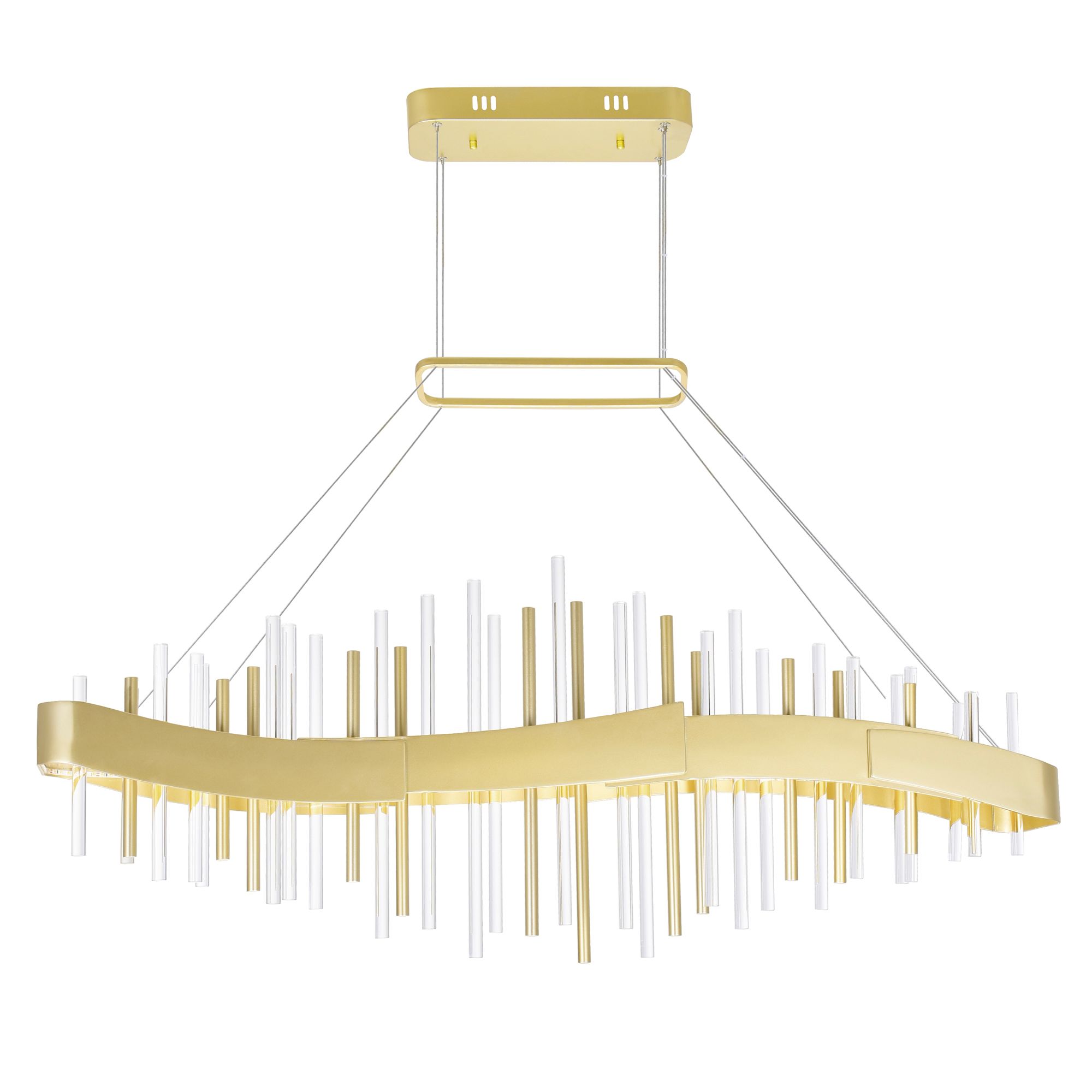 Image 6 Millipede Integrated LED 40in Satin Gold Chandelier more views