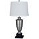 Millport 30" Silver Brushed Steel Metal Urn Traditional Table Lamp