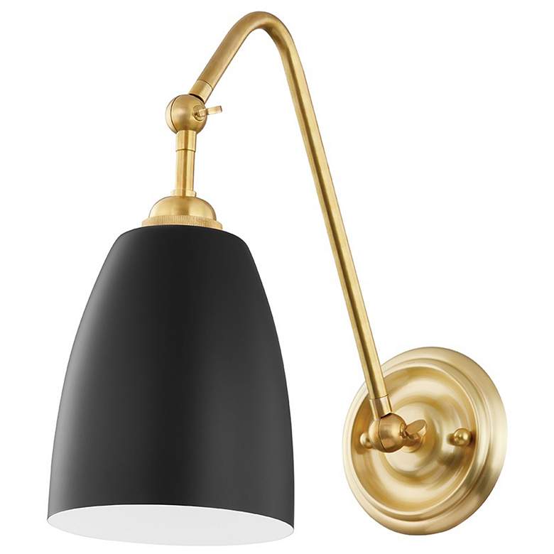 Image 1 Millwood 1 Light Wall Sconce Aged Brass