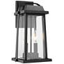 Millworks by Z-Lite Black 2 Light Outdoor Wall Sconce