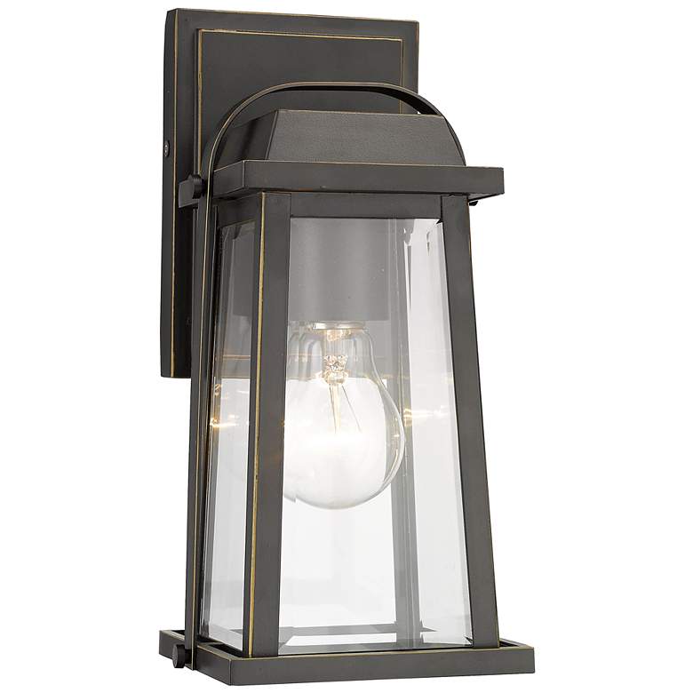 Image 1 Millworks by Z-Lite Oil Rubbed Bronze 1 Light Outdoor Wall Sconce