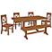 Millwright Antique Brown Wood 6-Piece Dining Set