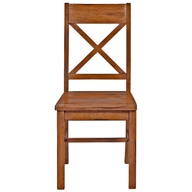 Millwright Antique Brown Wood Dining Chair Set of 2 more views
