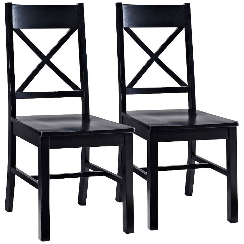 Image 2 Millwright Black Wood Dining Chair Set of 2