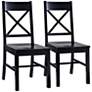 Millwright Black Wood Dining Chair Set of 2