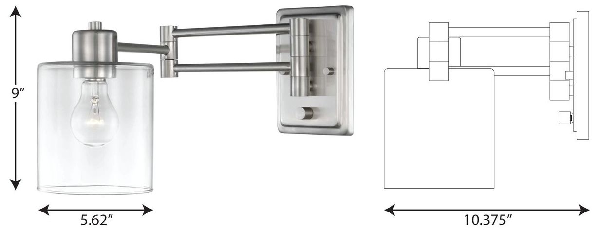 Image 5 Milner Collection Swing Arm Wall Light more views