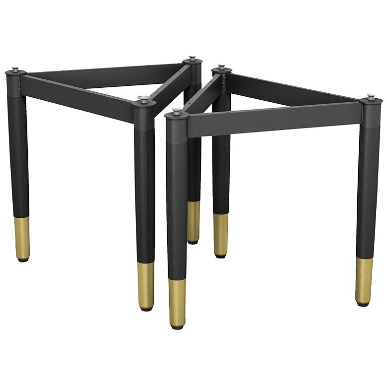 Image 4 Milo 18 1/4" Wide Black Triangle Coffee Table Bases Set of 2 more views