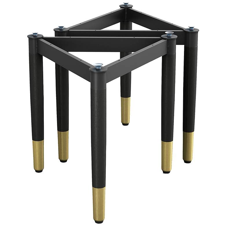 Image 5 Milo 18 1/4" Wide Black Triangle Coffee Table Bases Set of 2 more views