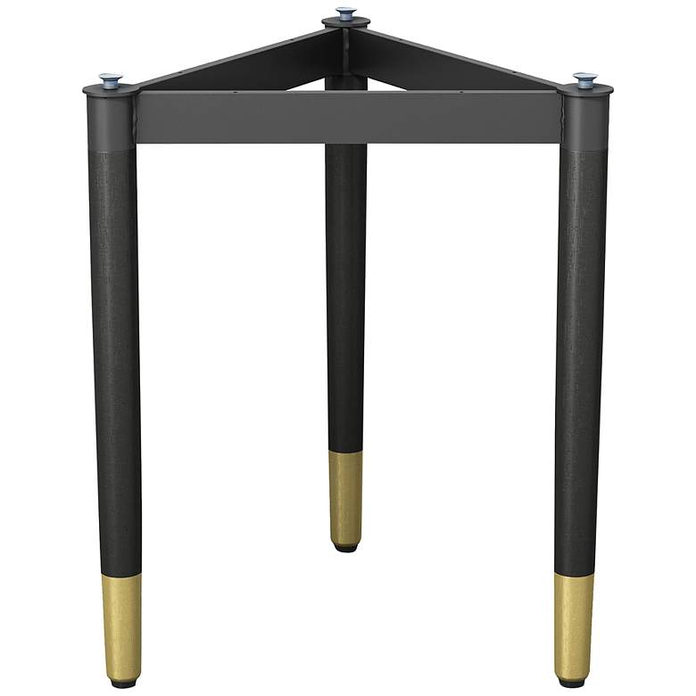 Image 2 Milo 18 1/4" Wide Black Wood Triangle End Table Base
