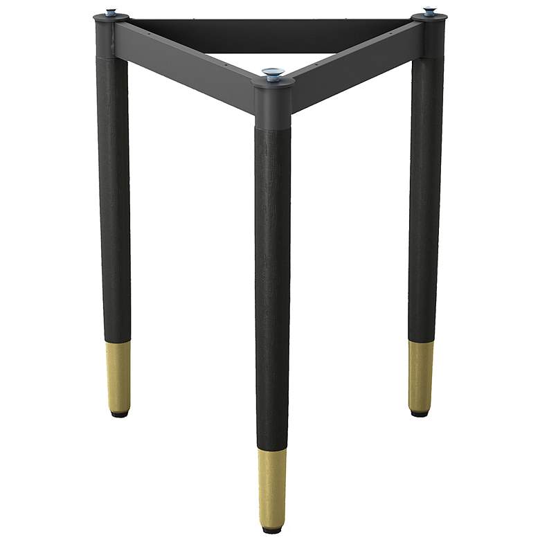Image 3 Milo 18 1/4" Wide Black Wood Triangle End Table Base more views