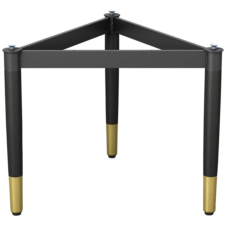 Image 2 Milo 22 1/4" Wide Black Wood Triangle Coffee Table Base