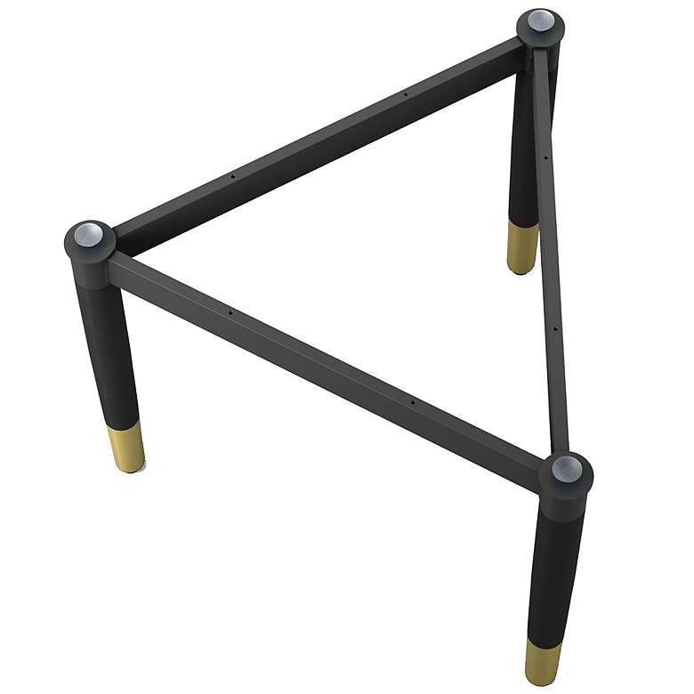 Image 5 Milo 22 1/4" Wide Black Wood Triangle Coffee Table Base more views
