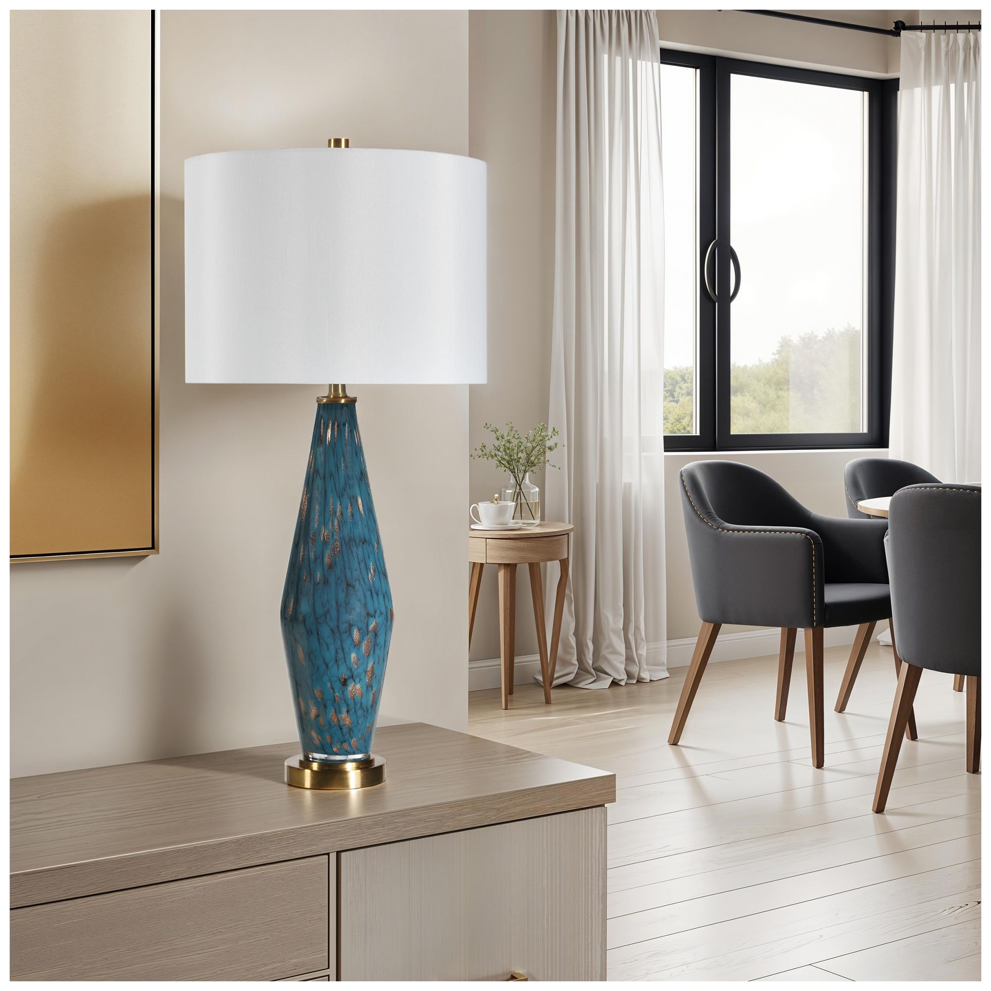 Image 3 Milo 29.5" Height Table Lamps, Blue more views