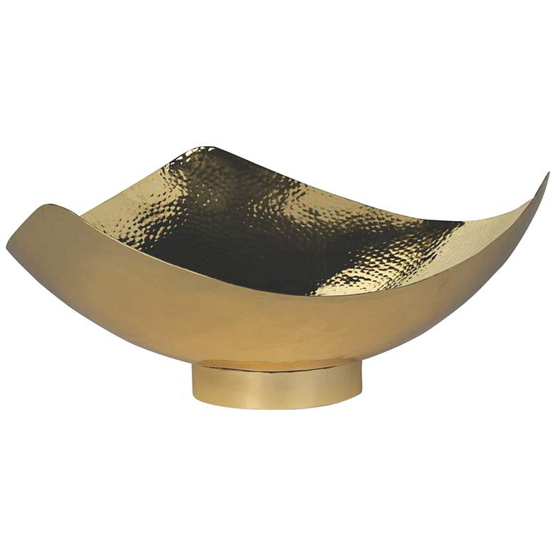 Image 1 Milo Polished Brass 17 1/2 inch Wide Decorative Bowl