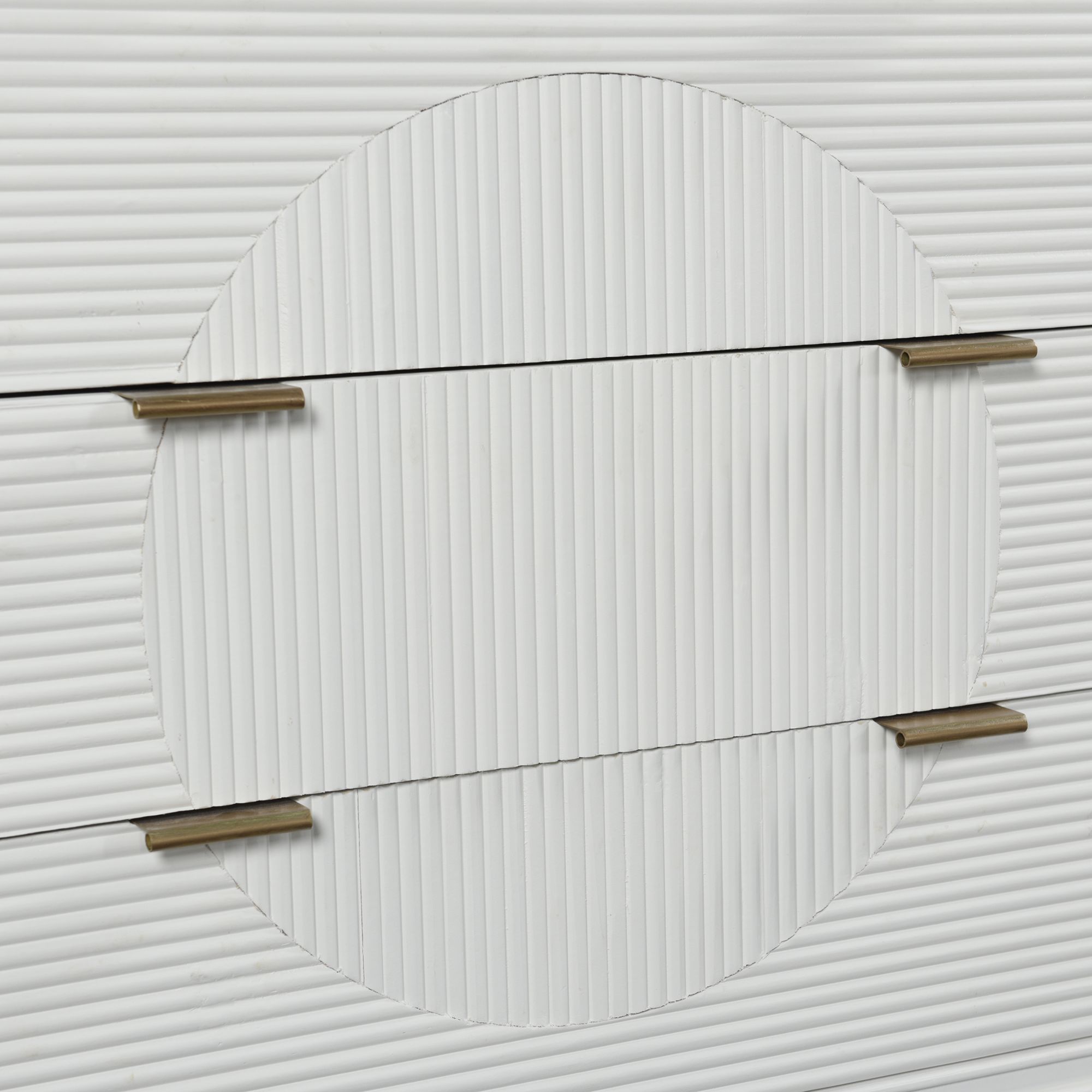 Image 7 Milo Three-Drawer Chest - Satin White Finish, Copper Finished more views