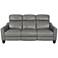 Milos 83 in. Zero Gravity Power Reclining Sofa in Light Gray Leather