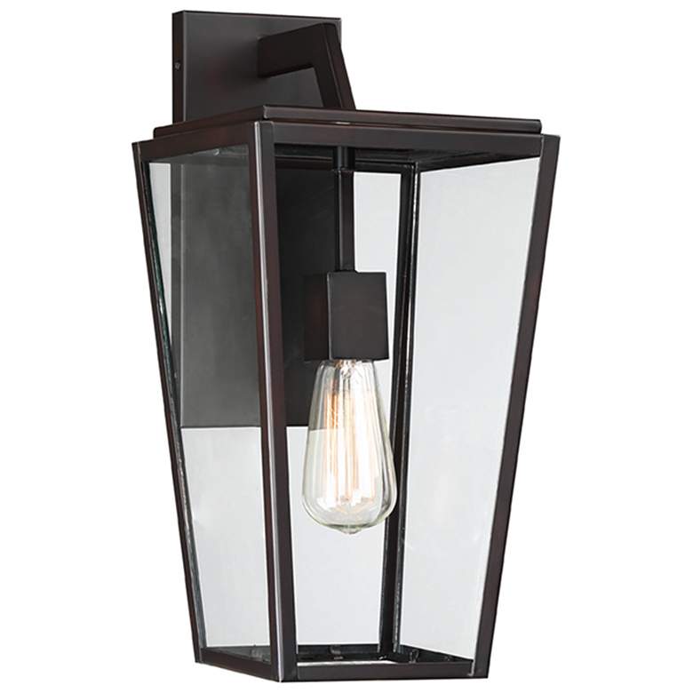 Image 3 Milton 1-Light Outdoor Wall Lantern in English Bronze more views