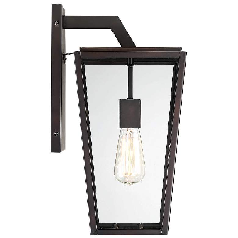 Image 5 Milton 1-Light Outdoor Wall Lantern in English Bronze more views