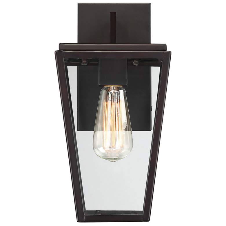 Image 1 Milton 1-Light Outdoor Wall Lantern in English Bronze
