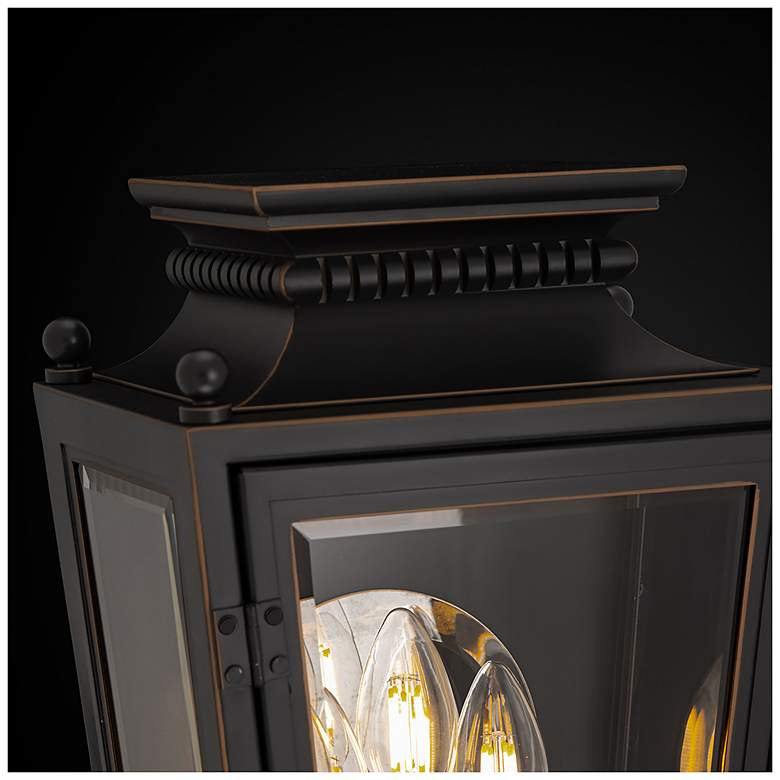 Image 3 Milton 16.5"H x 9"W 3-Light Outdoor Wall Light in Oil Rubbed Bronze more views