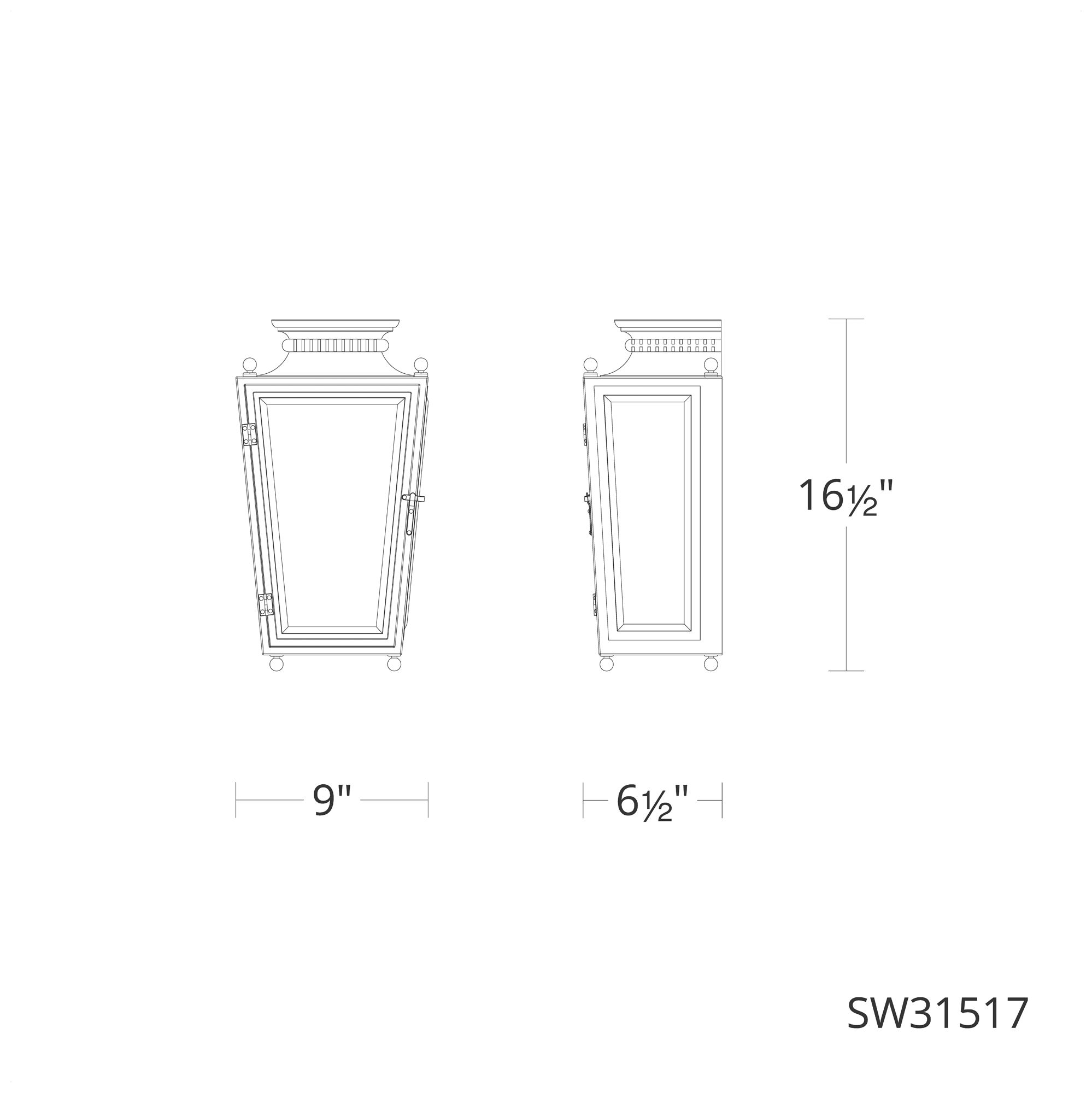 Image 5 Milton 16.5"H x 9"W 3-Light Outdoor Wall Light in Oil Rubbed Bronze more views