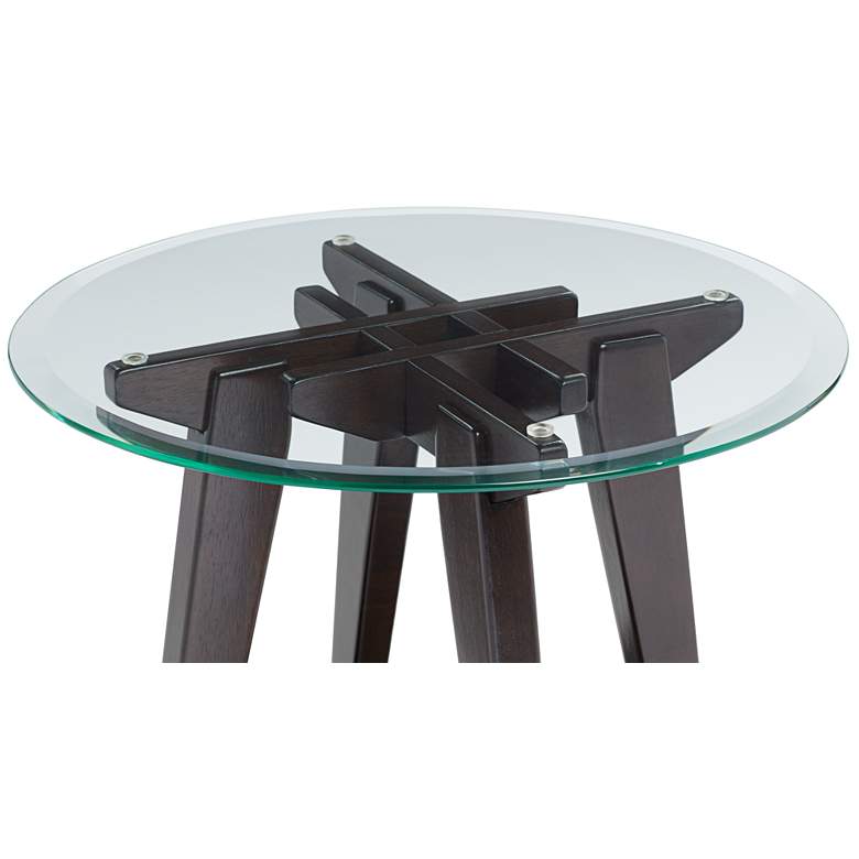 Image 4 Milton 24" Wide Dark Brown Round Accent Table more views