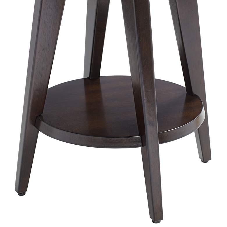Image 5 Milton 24 inch Wide Dark Brown Round Accent Table more views