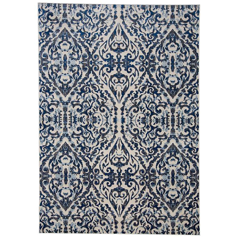 Image 1 Milton 3466F 5&#39;3 inchx7&#39;6 inch Estate Blue Ornamental Area Rug