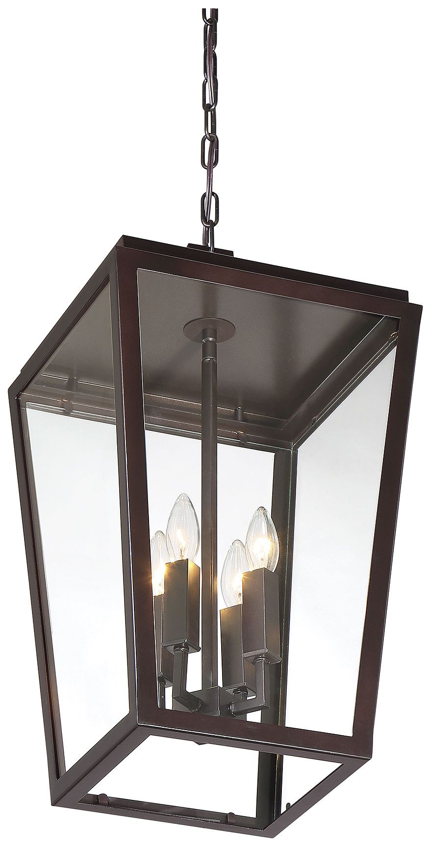 Image 2 Milton 4-Light Outdoor Hanging Lantern in English Bronze more views