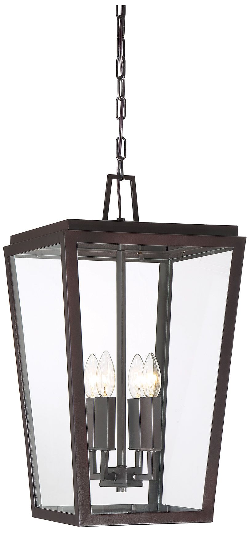 Image 4 Milton 4-Light Outdoor Hanging Lantern in English Bronze more views