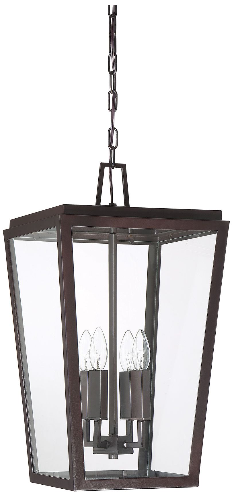 Image 5 Milton 4-Light Outdoor Hanging Lantern in English Bronze more views