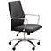 Milton Black Leatherette Low Back Office Chair