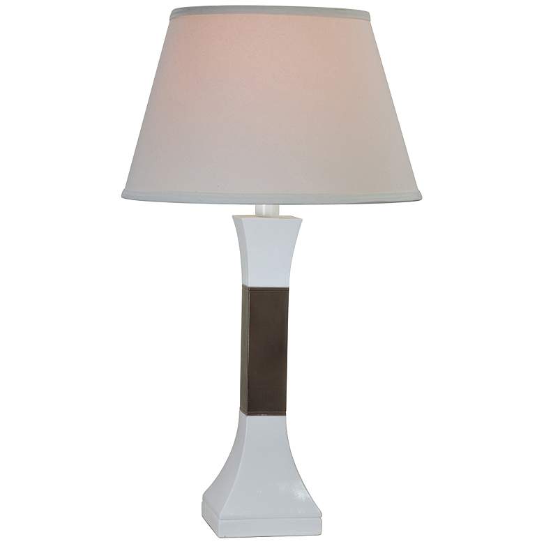 Image 1 Milton Cordovan Modern White Table Lamp