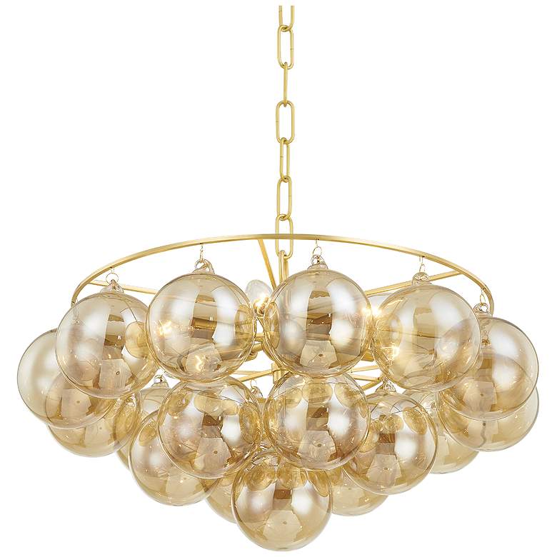 Image 1 Mimi Aged Brass 6 Light Chandelier