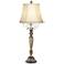 Mimi Antique Gold Table Lamp with Scroll Braid Trim