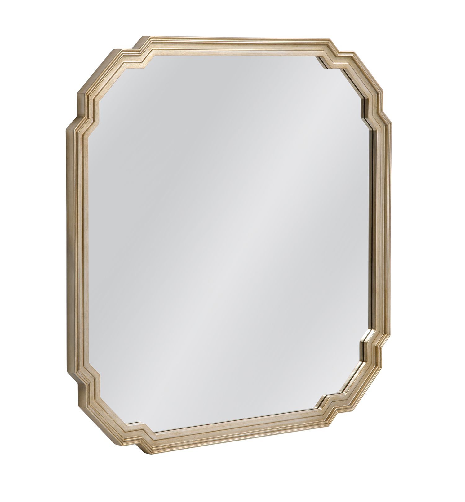 Image 2 Mimosa 38"W x 38"H Antique Silver Leaf Wall Mirror more views
