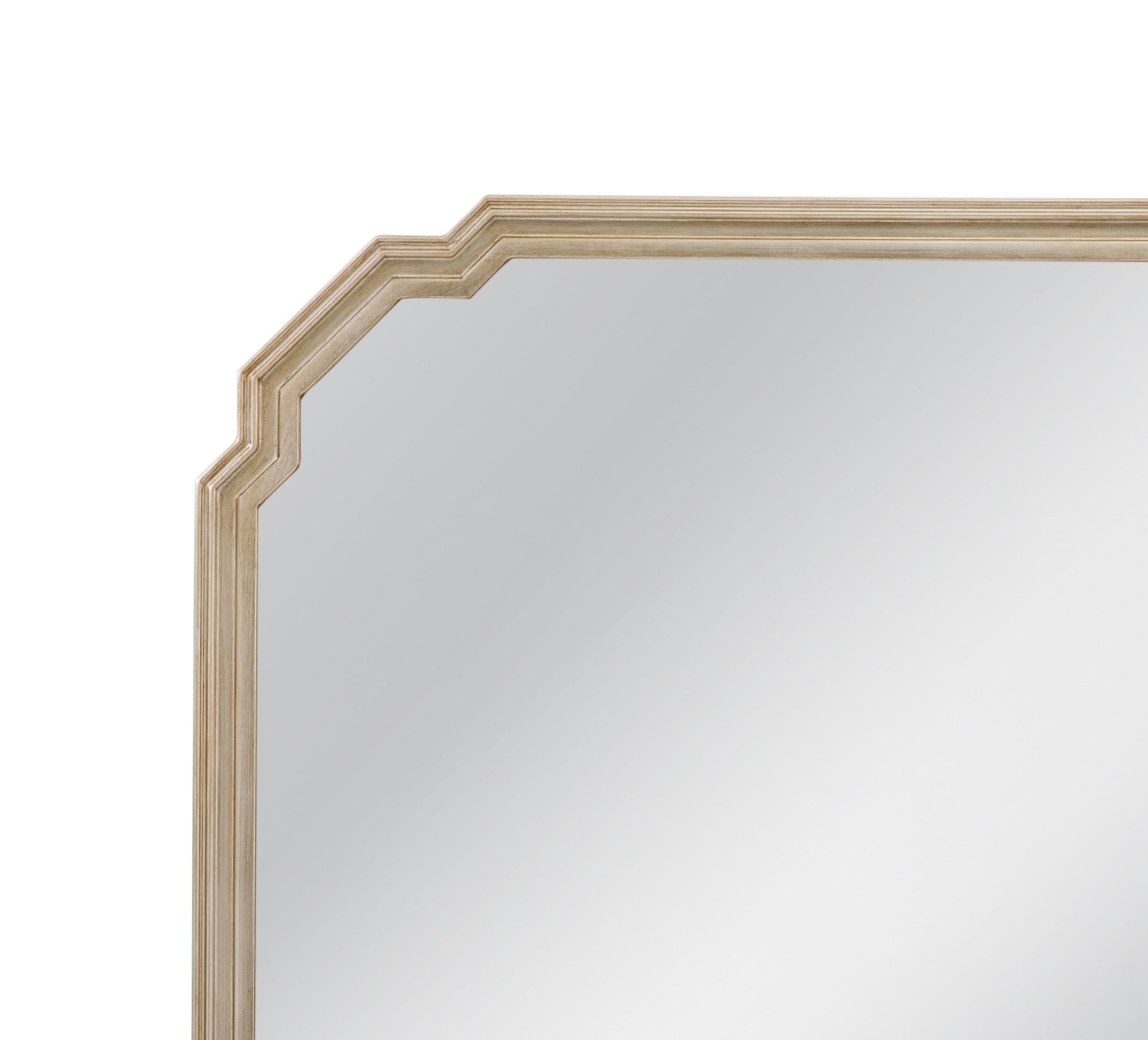 Image 4 Mimosa 38"W x 38"H Antique Silver Leaf Wall Mirror more views