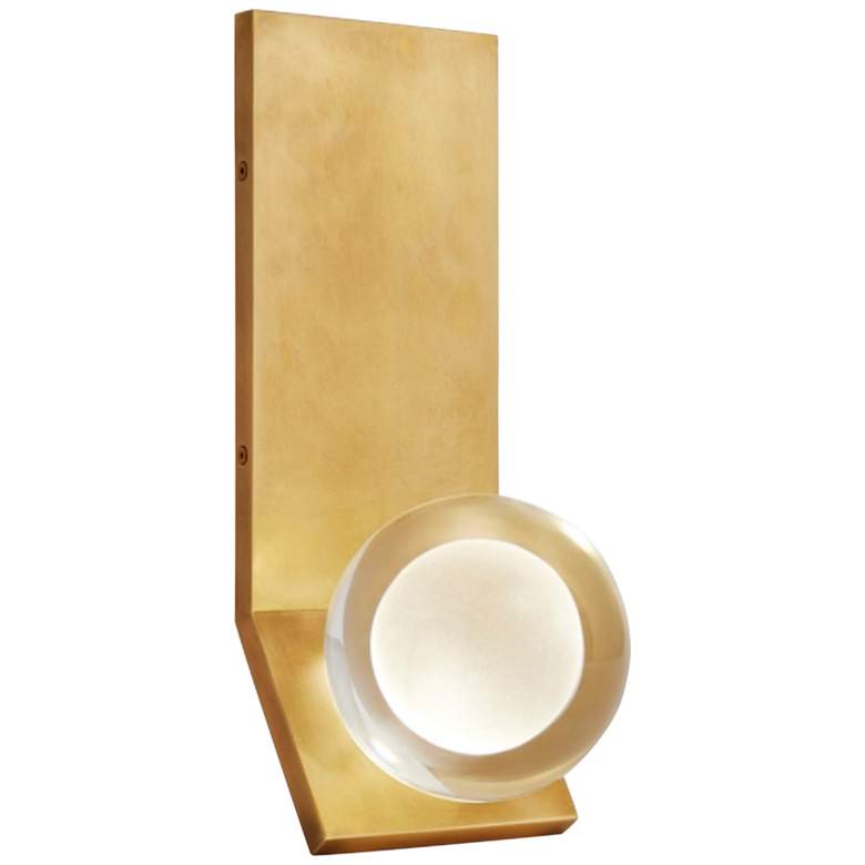 Image 1 Mina 14" High Natural Brass LED Wall Sconce