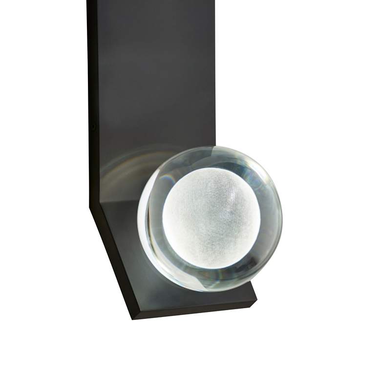 Image 4 Mina 14" High Nightshade Black LED Wall Sconce more views