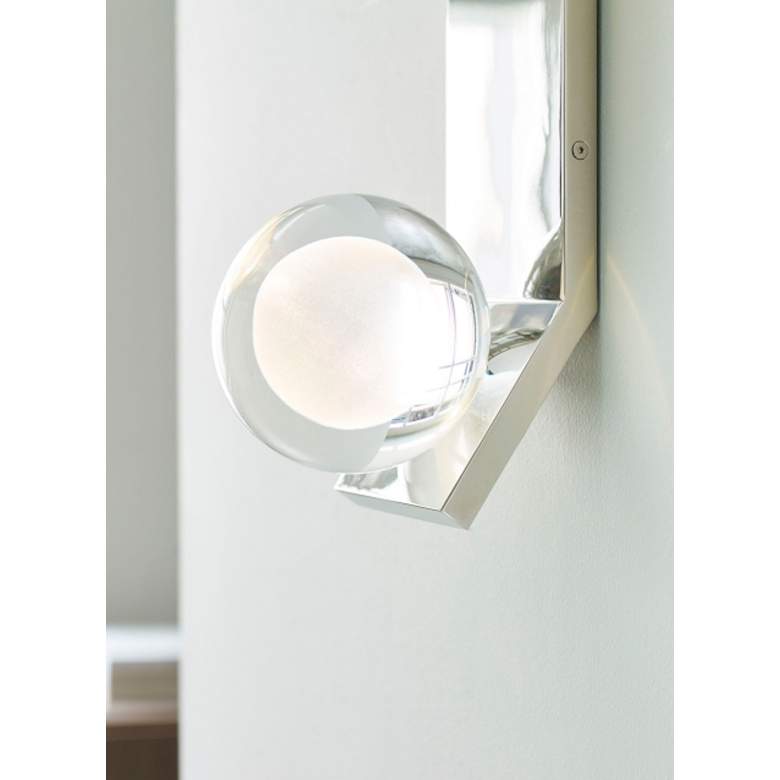 Image 4 Mina 14" High Polished Nickel LED Wall Sconce more views