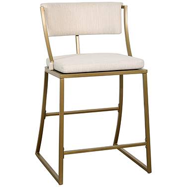 Mina 25" Antique Brass Metal Counter Stool