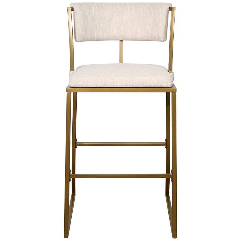 Image 3 Mina 30" Antique Brass Metal Bar Stool more views