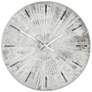 Mina 35 1/2" Round Gray Metal Wall Clock